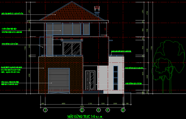 File Cad – Nhà biệt thự 3 tầng 10×11.2m