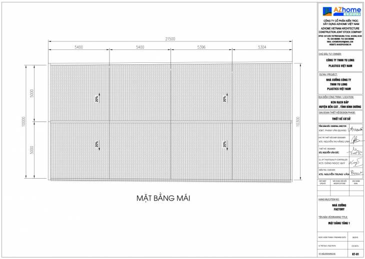 Mẫu bản vẽ nhà xưởng 100 m2