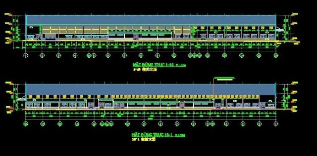 Mẫu bản vẽ nhà xưởng 3840 m2