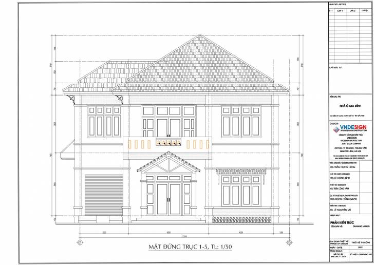 Bản vẽ thiết kế mẫu biệt thự đẹp kích thước 12x12m