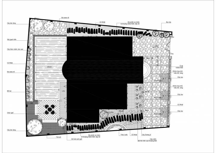 File cad thiết kế mẫu sân vườn đẹp miễn phí