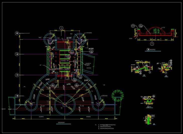 File cad mẫu thiết kế đài phun nước chi tiết