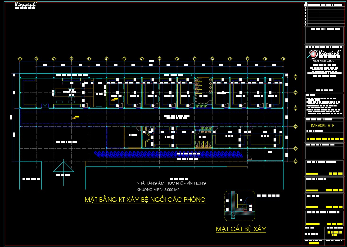 File cad bản vẽ thiết kế mặt bằng quán karaoke