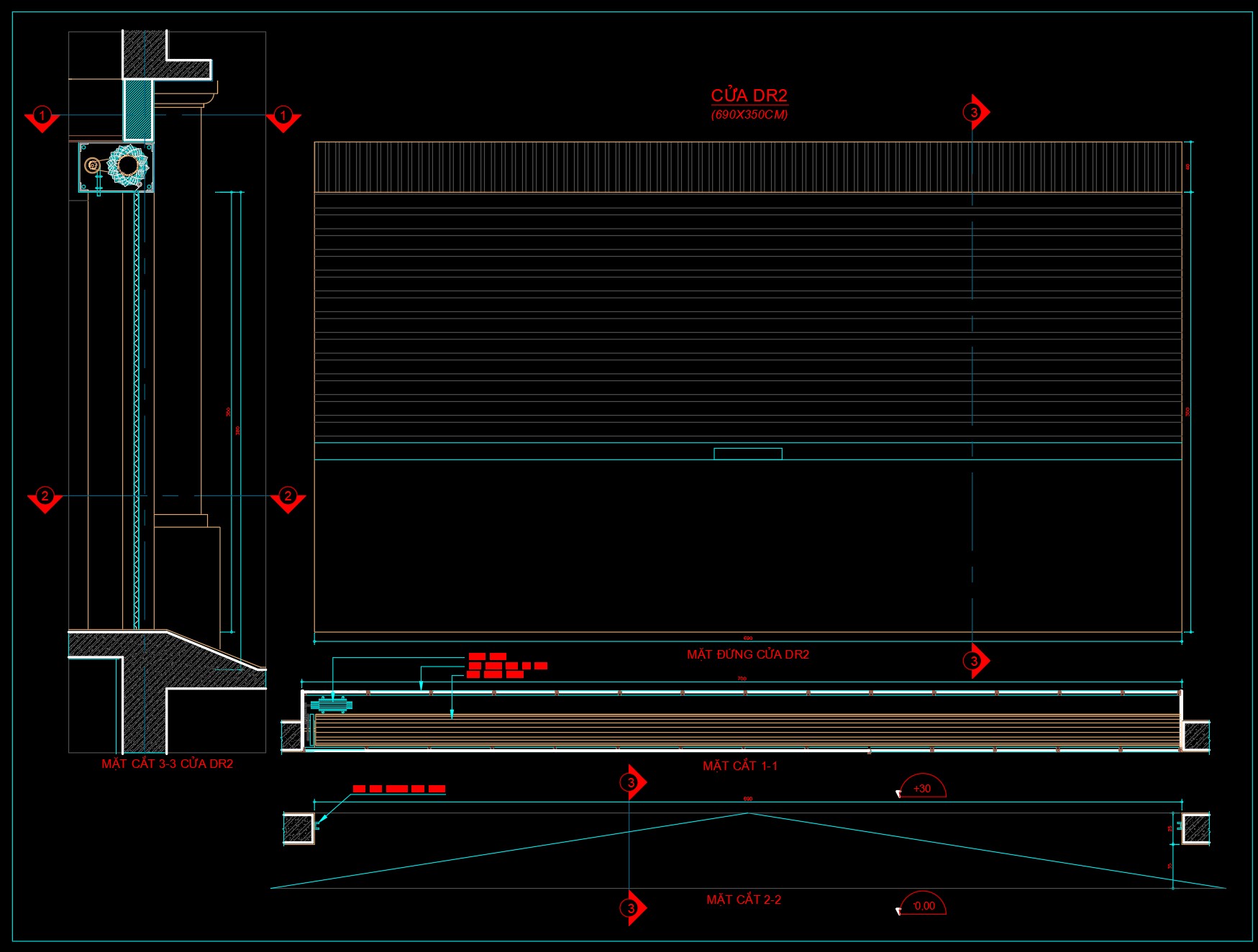 Mẫu file cad thiết kế cửa cuốn miễn phí