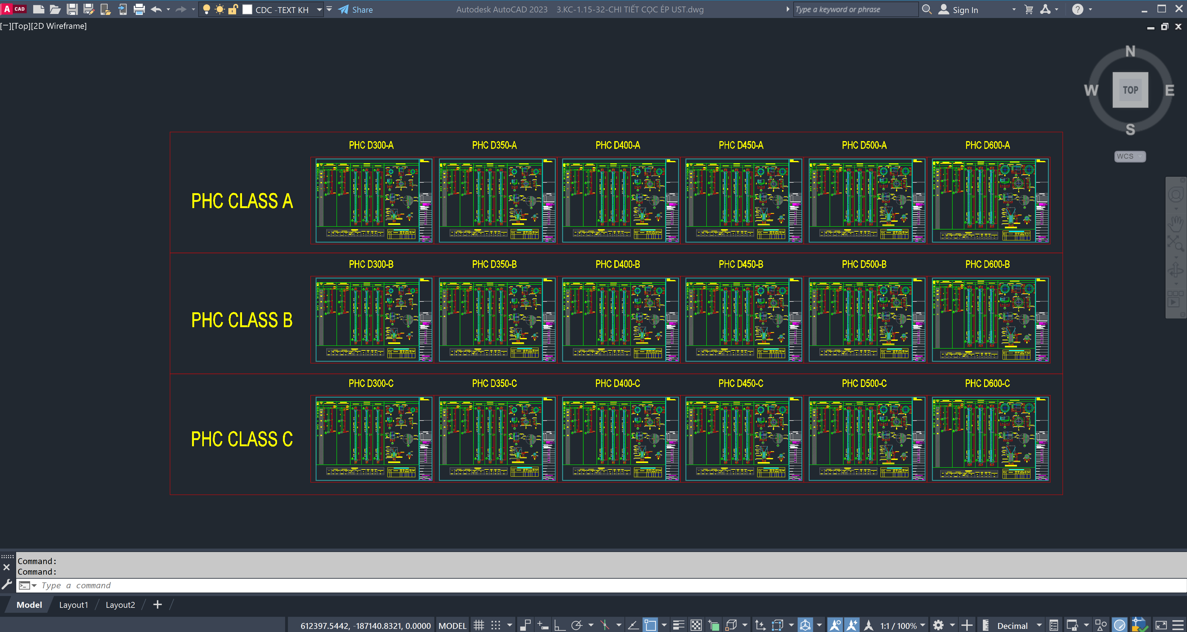 Bản vẽ autocad CHI TIẾT CỌC ÉP UST