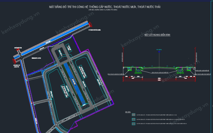 Bản vẽ Biện pháp thi công Hạ Tầng Kỹ Thuật | Dự án Trường Đại Học Thủy Lợi (Cơ sở mới)