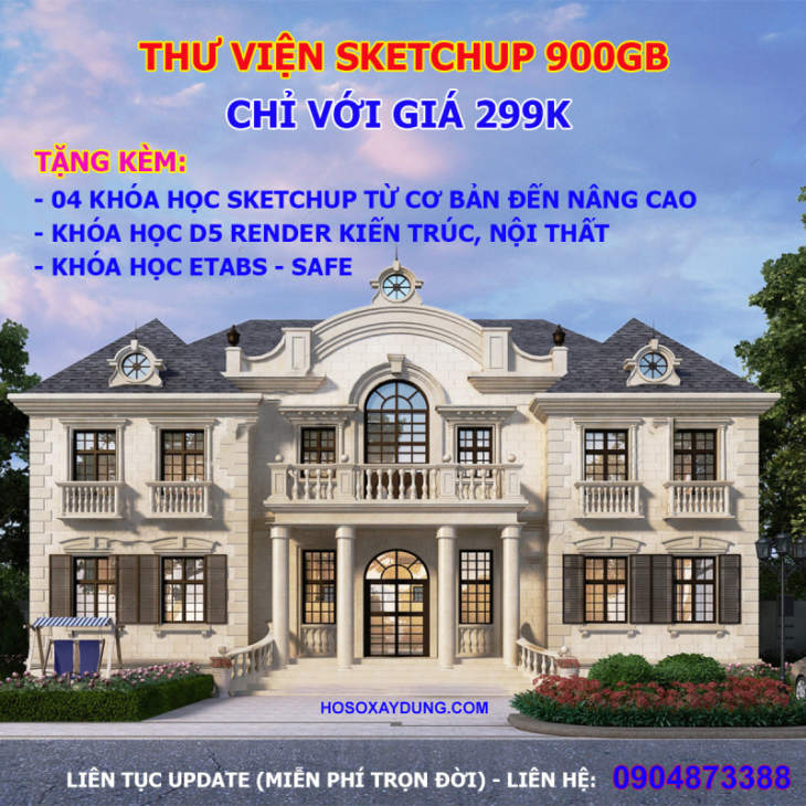 Bộ thư viên cửa sketchup