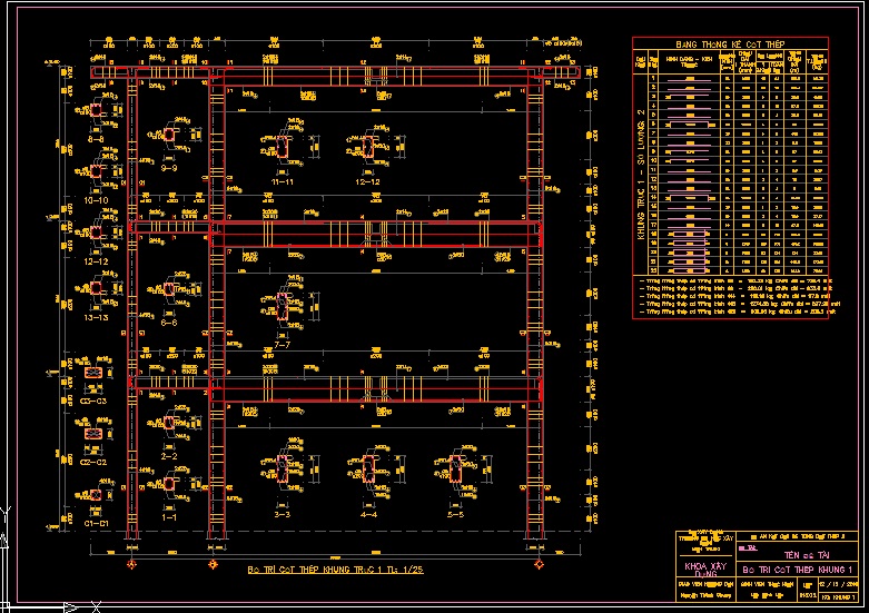 Đồ án bê tông 2 FULL Bản vẽ + thuyết minh + Bảng tính chi tiết