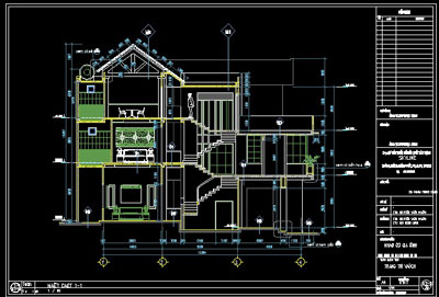 Bản Vẽ Biệt Thự 3 Tầng – Full