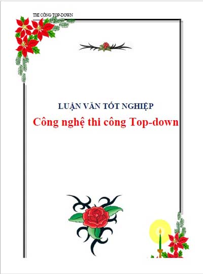 Công nghệ thi công TOP – DOWN – Luân văn tốt nghiệp