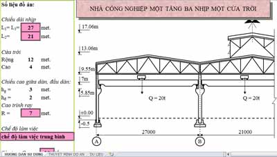 Bảng tính đồ án nhà thép - xuất thuyết minh đồ án thép