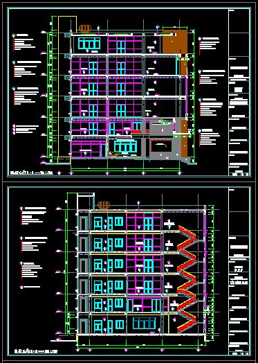 Bản vẽ kiến trúc nhà văn phòng 6 tầng full