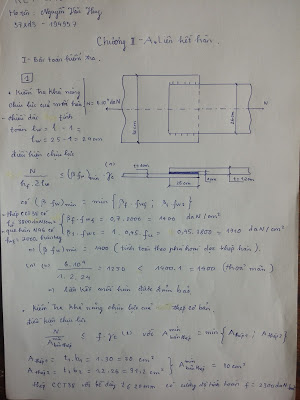 Bài tập - lời giải - Kết cấu thép 1