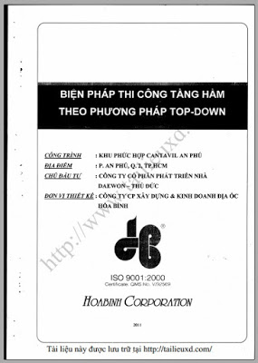 Biện pháp thi công tầng hầm theo phương pháp Top Down Khu phức hợp CANTAVIL An Phú, F An Phú, Q2, Tp. HCM