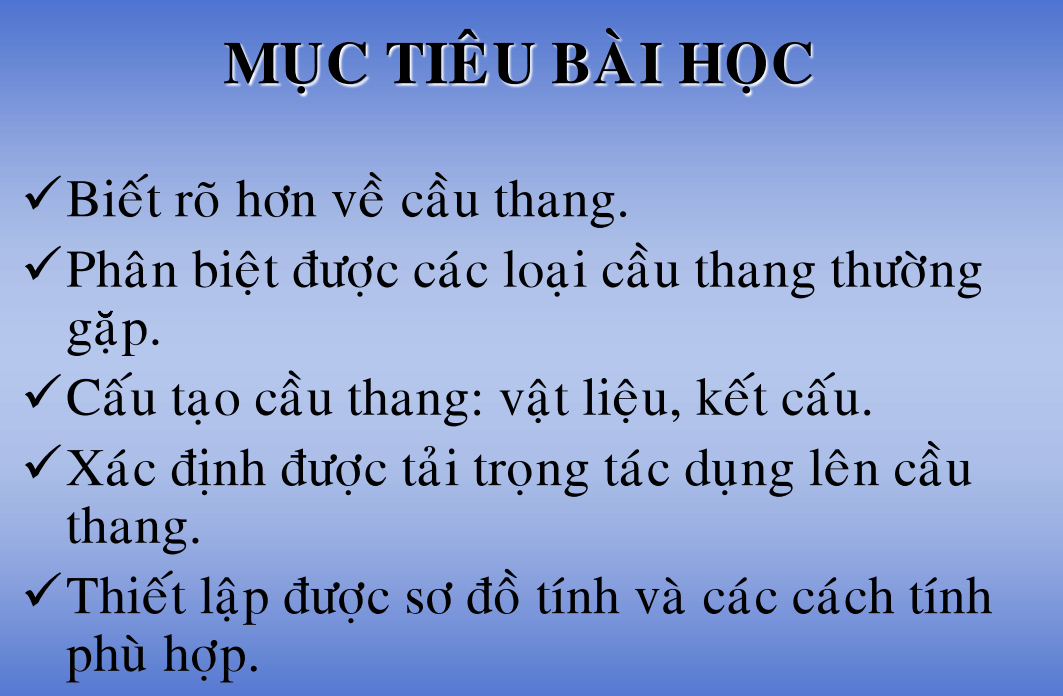 Slide bài giảng về cầu thang