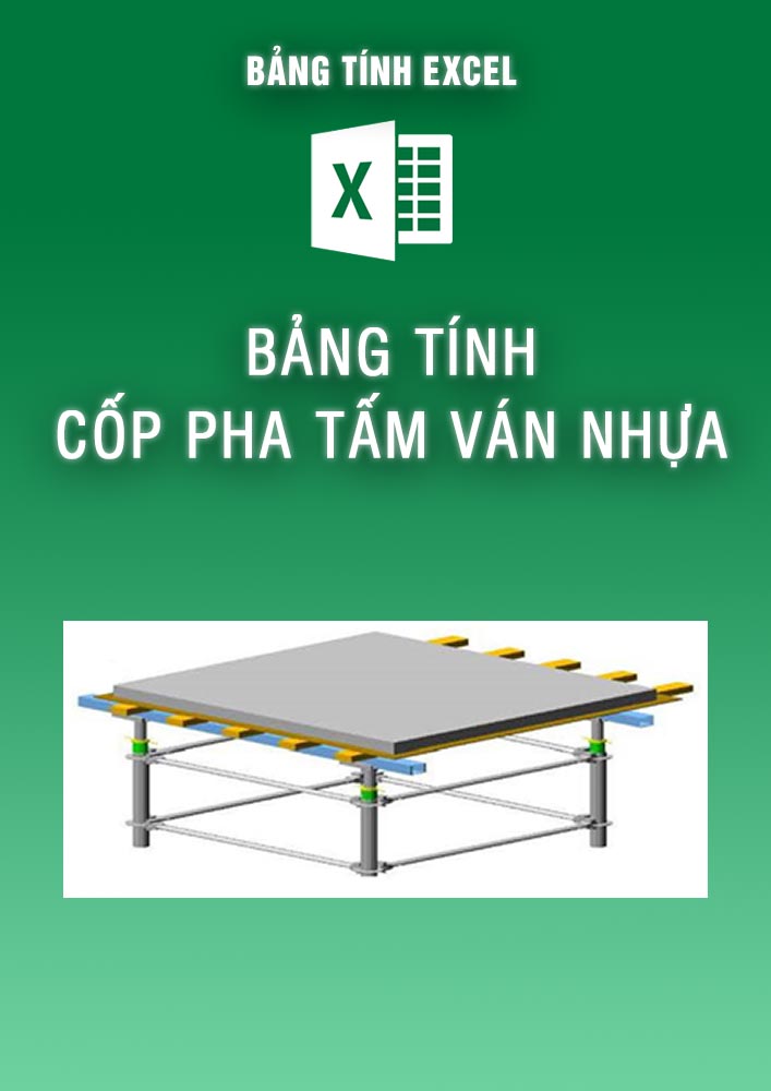 Bảng tính cốp pha tấm ván nhựa (BTKC0094)