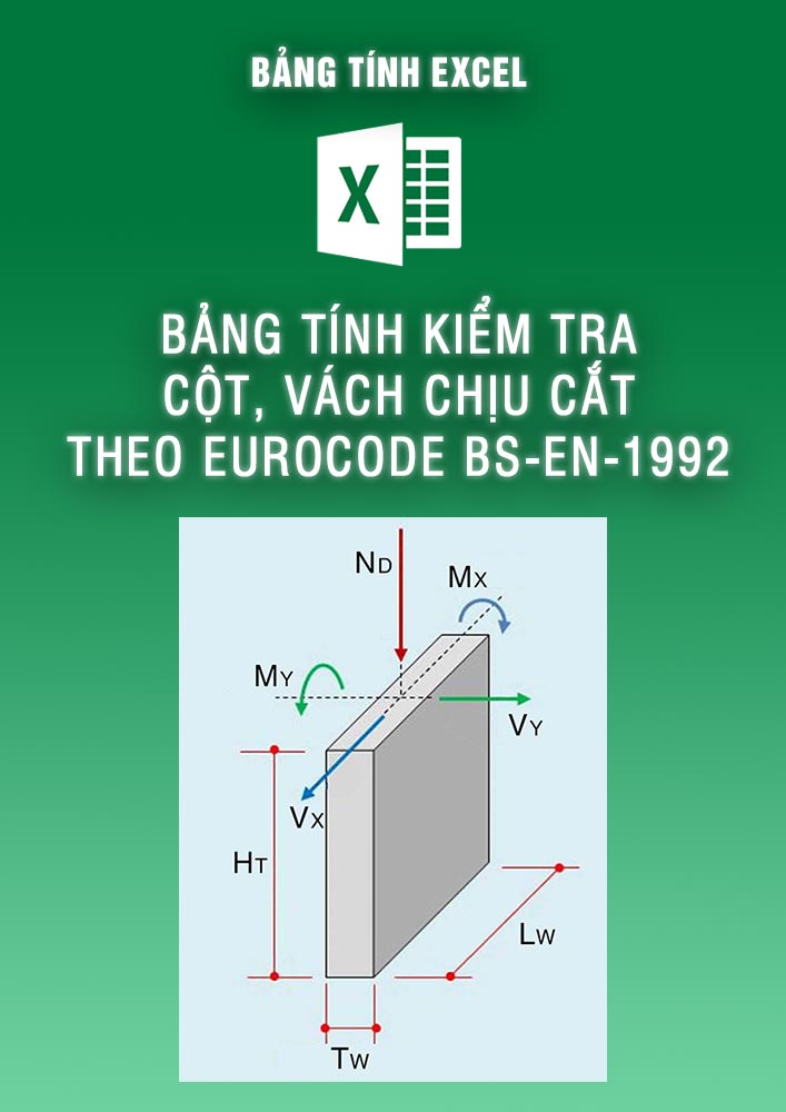 Bảng tính kiểm tra cột vách BTCT chịu cắt theo Eurocode (BTKC0121)