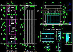 Bản vẽ autocad Nhà cấp 4 kích thước 5×20,5m