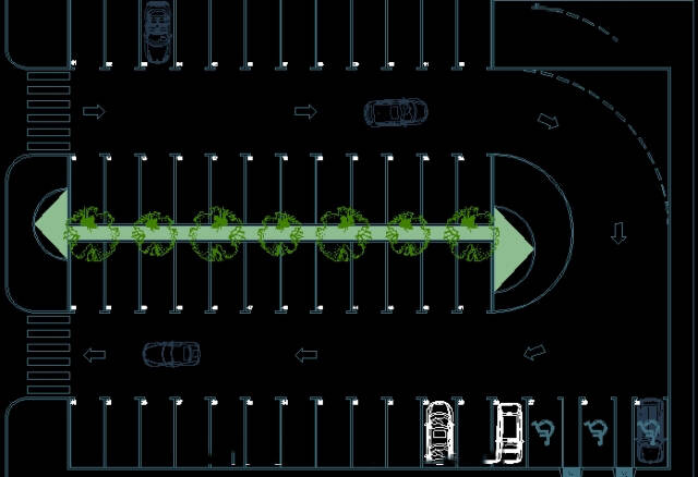 Bản vẽ file cad bãi đỗ xe