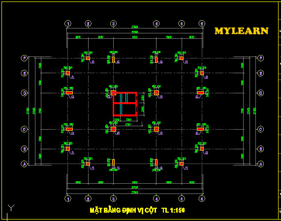 Bản vẽ móng cọc khoan nhồi D1200