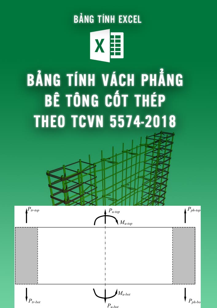 Bảng tính vách phẳng bê tông cốt thép theo TCVN 5574-2018 (BTKC0092)