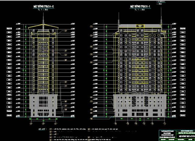 File cad Hồ sơ thiết kế kiến trúc chung cư cao cấp