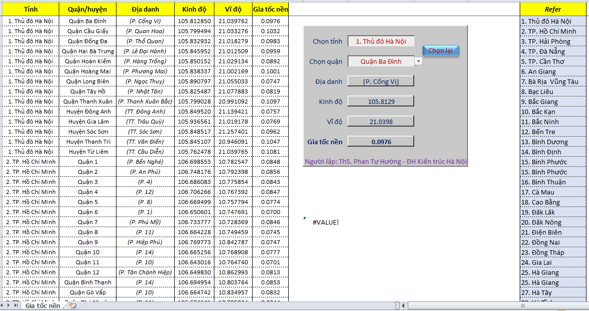 FILE EXCEL TRA GIA TỐC NỀN