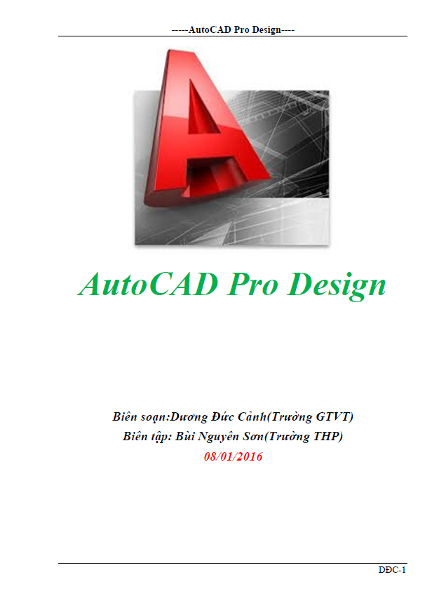 Giáo trình Autocad pro