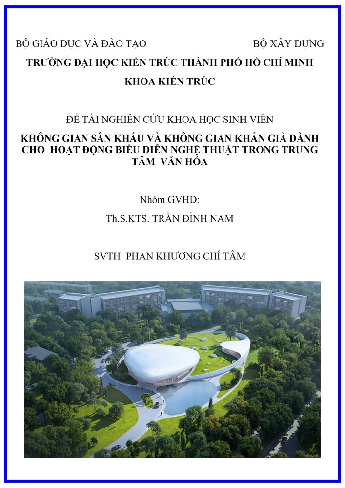 Không gian sân khấu và không gian khán giả dành cho hoạt động biểu diễn nghệ thuật trong trung tâm văn hóa (SVKT0104)