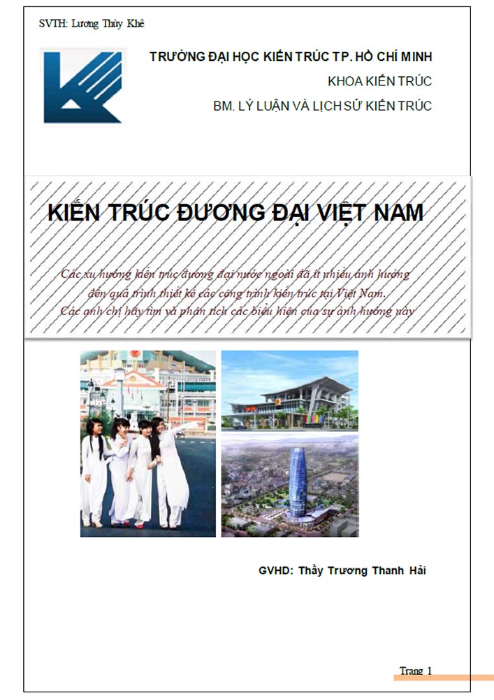 Kiến trúc đương đại Việt Nam (SVKT0122)