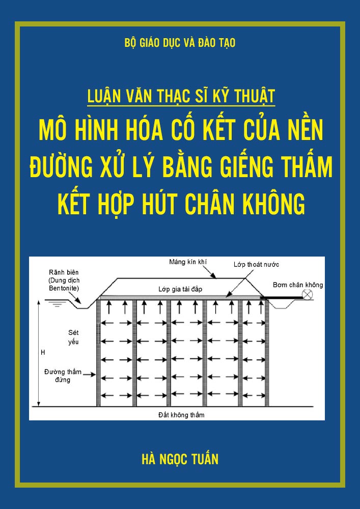 Mô hình hóa cố kết của nền đường xử lý bằng giếng thấm kết hợp hút chân không (CTGT0066)