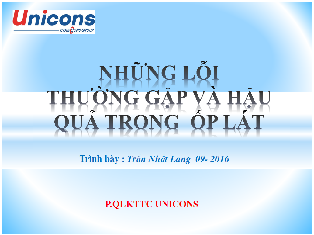 Những lỗi thường gặp và hậu quả trong ốp lát