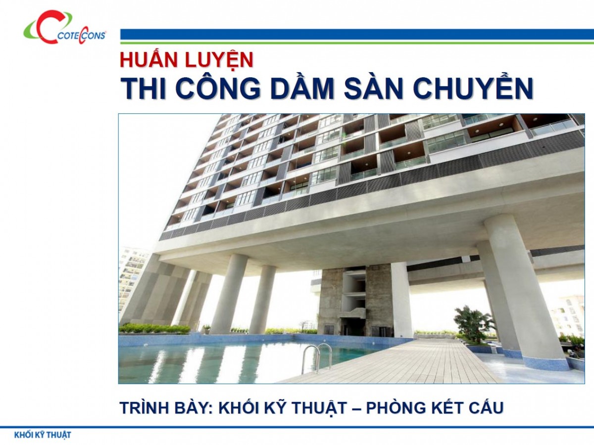 Biện pháp thi công dầm sàn chuyển – Coteccons (TCV0392)