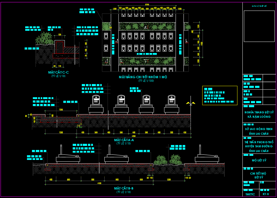 File autocad bản vẽ thiết kế chi tiết Mộ Liệt Sỹ