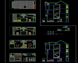 Thư viện autocad tổng hợp 33 mẫu nhà phố các loại free download