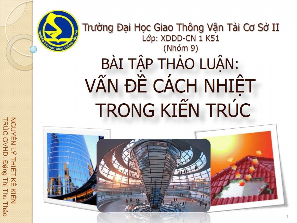 Vấn đề cách nhiệt trong Kiến trúc (SVKT0118)