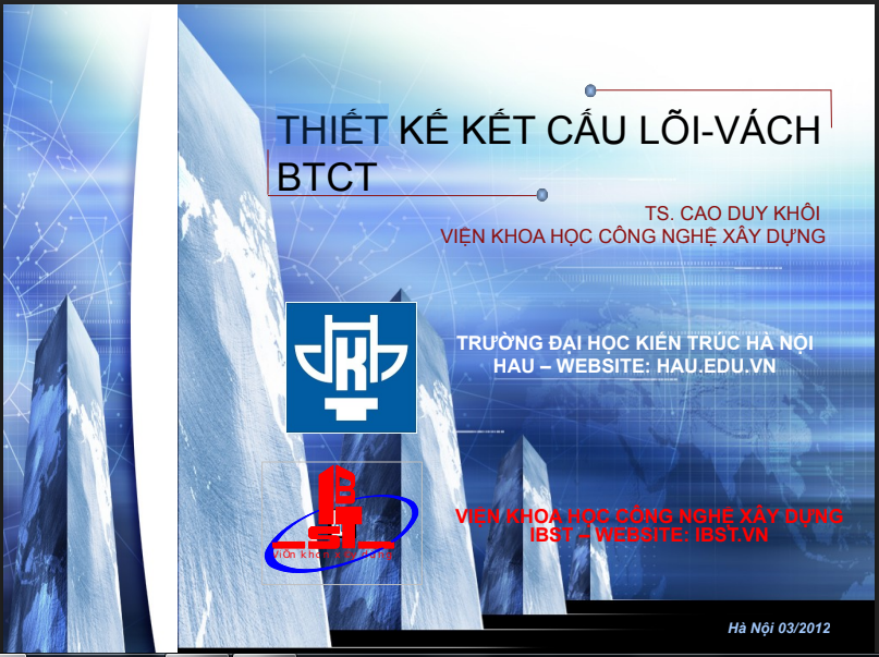 THIẾT KẾ KẾT CẤU LÕI - VÁCH BTCT