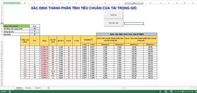 Bảng tính gió tĩnh theo TCVN