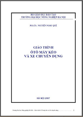 Ô tô máy kéo và xe chuyên dụng - Nguyễn Ngọc Quế