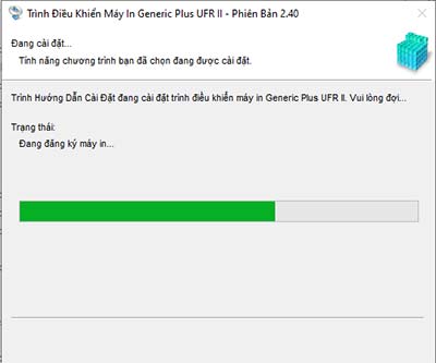 Chờ máy tính cài đặt driver
