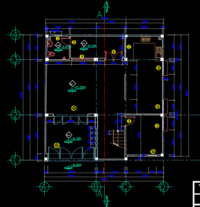 BẢN VẼ XIN PHÉP NHÀ PHỐ 5X22 (2 TẦNG)