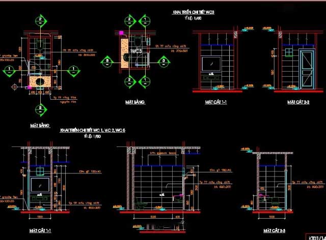 Thiết kế autocad Mẫu nhà 7,5mx20m, 3 tầng có sân vườn 5m