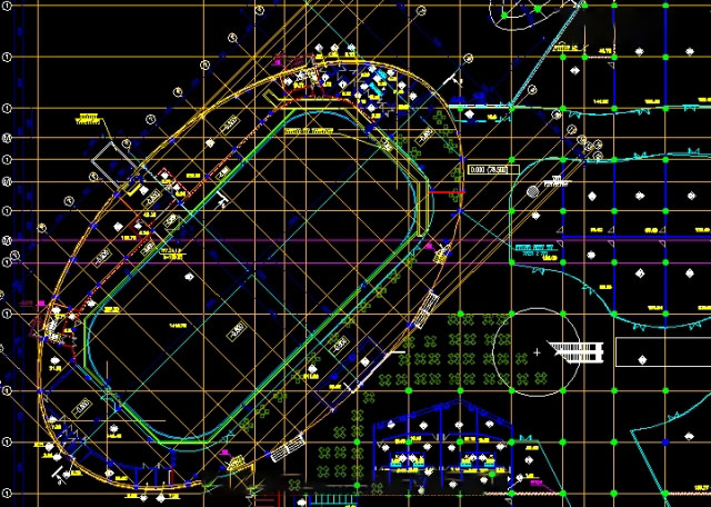 Bản vẽ file cad tổng thể trung tâm thể thao